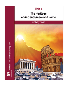 The Heritage of Ancient Greece and Rome: CKLA Activity Book