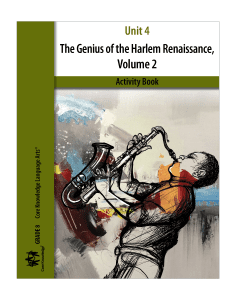 The Genius of the Harlem Renaissance, Volume 2: CKLA Activity Book