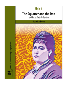 The Squatter and the Don: CKLA Activity Book