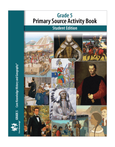 Grade 5 Primary Source Activity Book: CKHG Student Edition