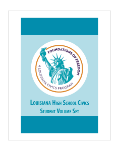 Foundations of Freedom: Louisiana High School Civics Student Volume Set