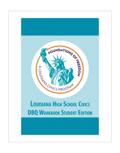 Foundations of Freedom: Louisiana High School Civics DBQ Workbook Student Edition