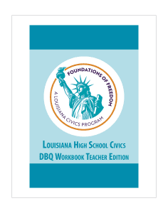 Foundations of Freedom: Louisiana High School Civics DBQ Workbook Teacher Edition